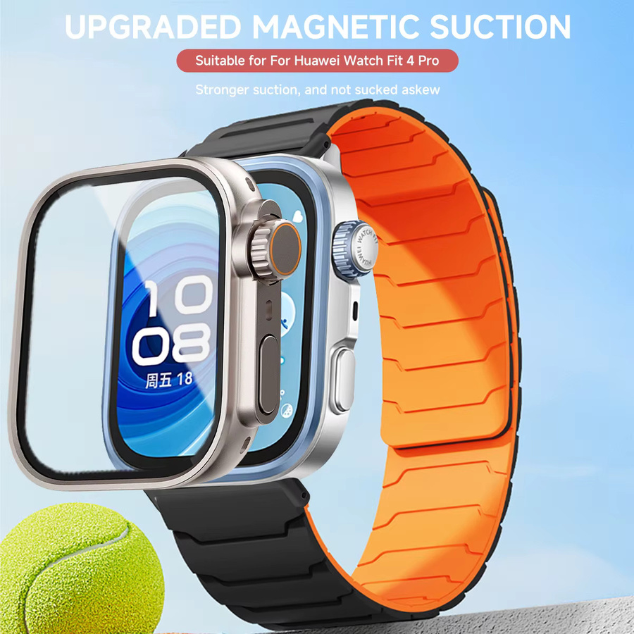 FancyWrist Uhrenarmband Silikon, Schwarz, für Huawei Watch Fit 3 Fit 4 - Bild 1