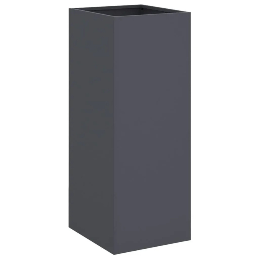 vidaXL Pflanzkübel aus Stahl in Anthrazit, B/T/H: 32 x 29 x 75 cm - Bild 2