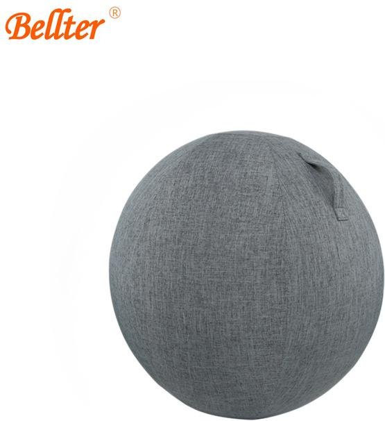 HomeHarmony Yoga Ballbezug aus Baumwolle und Leinen in Grau, schmutzabweisend und langlebig - Bild 1