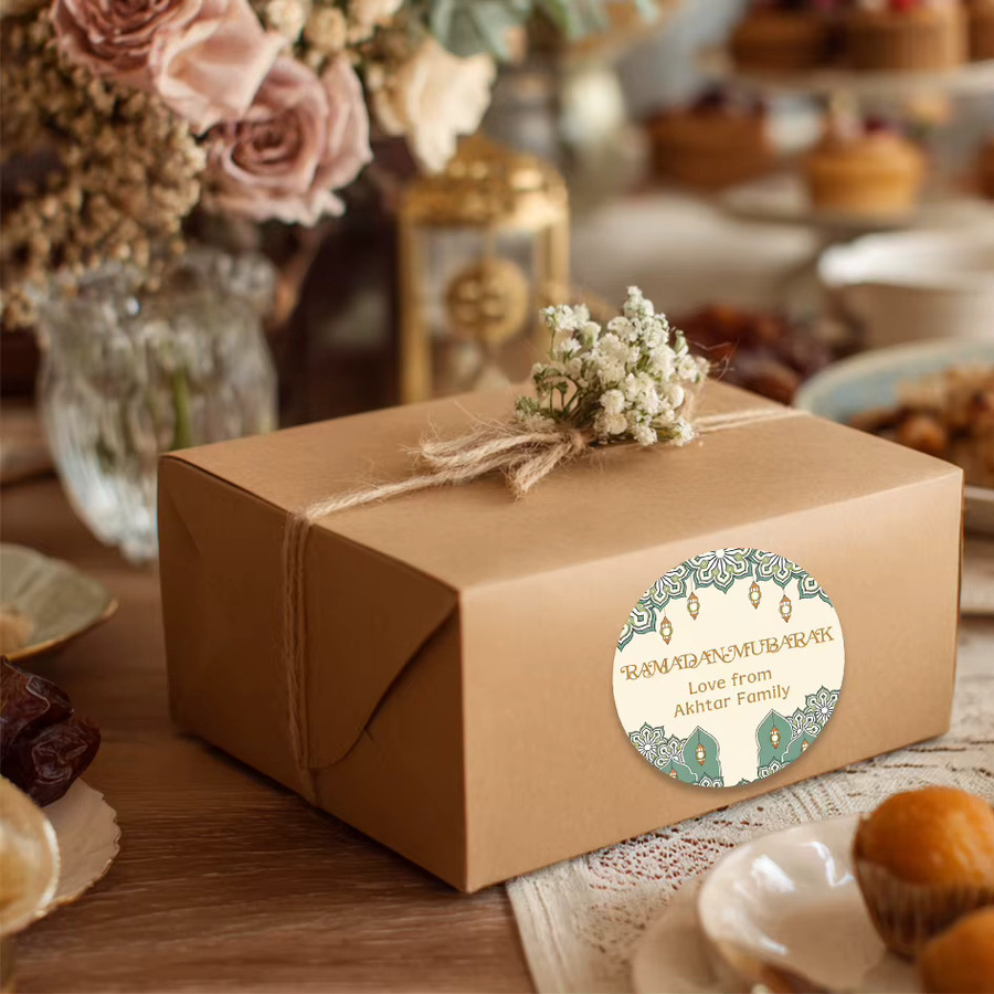 20 Stück Cyuan Ramadan Eid Mubarak Geschenkaufkleber, selbstklebende DIY-Dekoration für Süßigkeiten und Geschenke, Mehrfarbig - Bild 3
