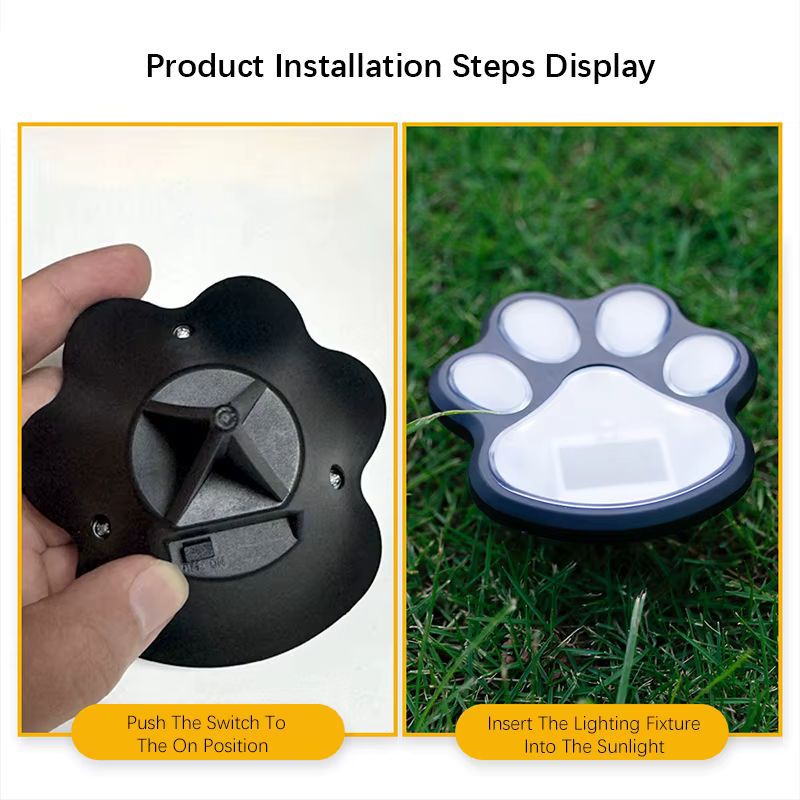 SHENZHITECH Solar LED Outdoor Gartenleuchten im Krallen-Design, 4er-Set, Schwarz, Warmweiß, mit Dämmerungssensor für Garten, Patio und Camping - Bild 4