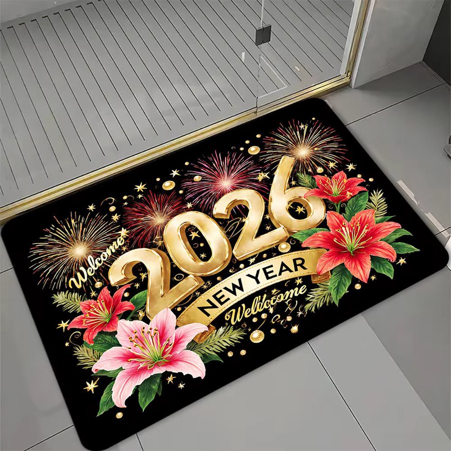 VIKAMA Blumenmatte Floral, Rechteckiger Teppich in Multicolour für Wohnzimmer, Schlafzimmer, Küche oder Badezimmer - Bild 2