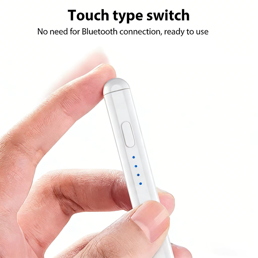 Apple Pencil Stylus Pen für iOS Tablets mit Leistungsanzeige in Weiß - Bild 2