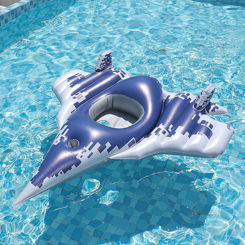 CatXaa Aufblasbarer Flugzeug-Schwimmring mit Wasserpistole, Set / Bundle - Bild 3