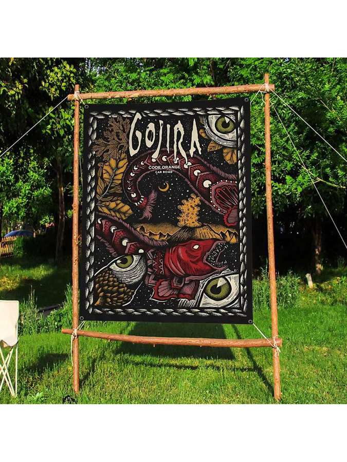 Potdemiel Werbeflagge Gojira Band als Partybanner in Mehrfarbig, Rechteckig aus Textil - Bild 6