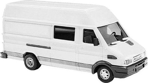 Busch Iveco Daily Kastenwagen, PKW Modell, 1:87 (Spur H0), Weiß - Bild 1