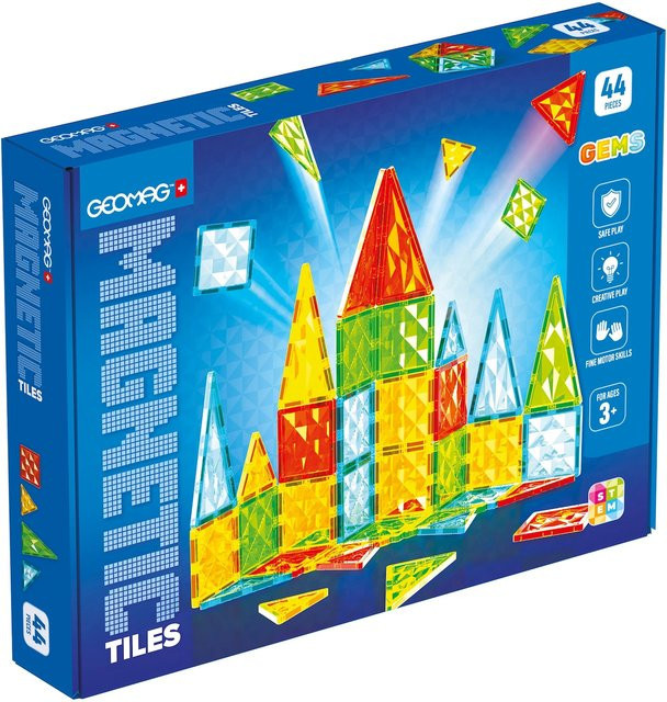 Geomag Magnetic Tiles Gems, Grundspiel, 44-teiliges Set, ab 3 Jahren - Bild 1
