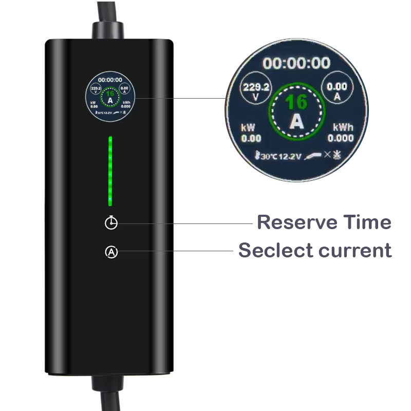 ANDAIIC Tragbares Typ2 EV Ladegerät 11kW 16A 3 Phasen mit CEE-Stecker in Schwarz - Bild 2