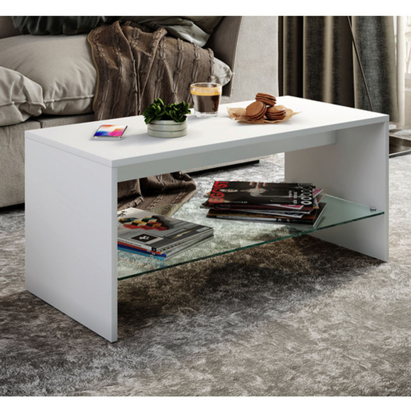 VCM Couchtisch Wisal in Weiss, B/T/H: 40 x 40 x 90 cm - Bild 3