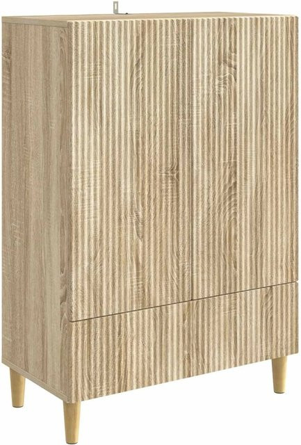 vidaXL Sideboard Sonoma-Eiche in Beige, modernes Design aus Holzwerkstoff, B/T/H: 66 x 34,5 x 95 cm - Bild 1