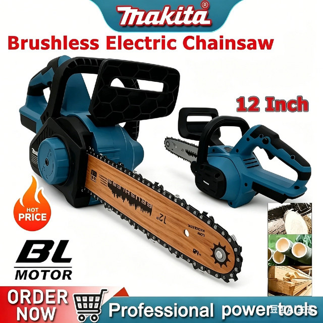Makita Akku-Kettensäge bürstenlos 2200 W blau für Gartenarbeiten mit 18V LXT Technologie - Bild 1