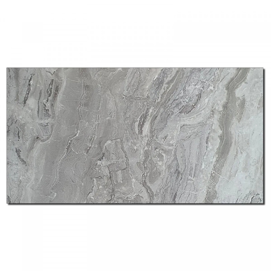 Aluverbund24 PVC Wandpaneele in Marmor-Optik Grey Hochglanz, B: 60 cm, H: 120 cm - Bild 2
