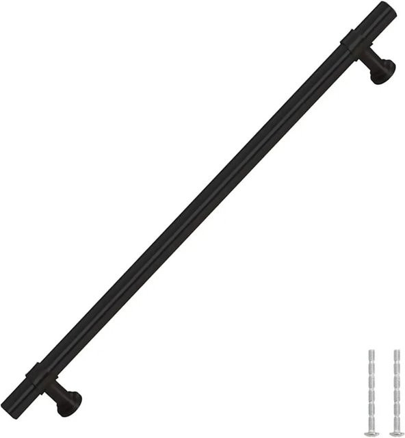 vidaXL Möbelgriffe Set aus Edelstahl in Schwarz Matt, 5 Stück, Länge: 224 mm - Bild 1