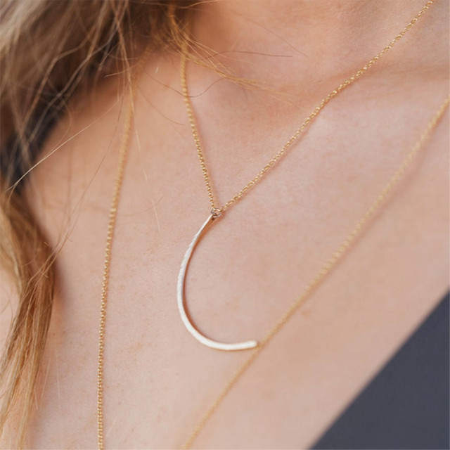 OriginaIngenu Halbmond-Halskette, 14 Karat Gold gefüllt, Gold, Unisex - Bild 1