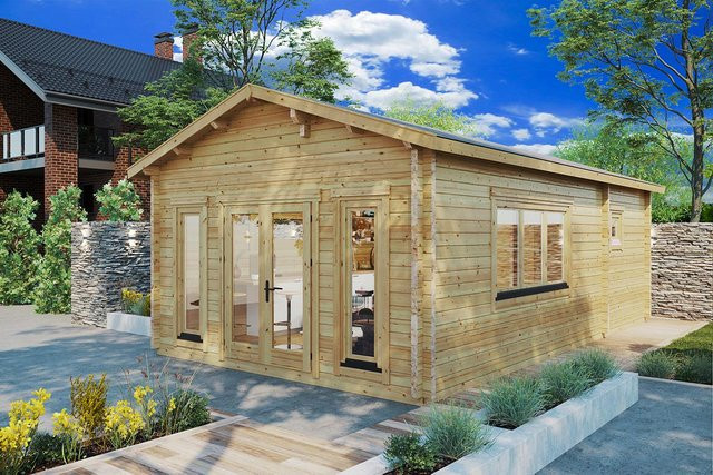 Gartenhaus Stefan 6 mit Schlafzimmer und Toilette B: 8 m, T: 5 m - Bild 1