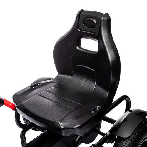 HOMCOM GoKart Tretfahrzeug mit Handbremse und verstellbarem Sitz, Schwarz, B/T/H: 58 x 61 x 121 cm - Bild 6