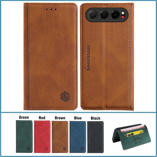 Lederhülle Flip Book Holster für ZTE Nubia Air 5G in Braun - Bild 1