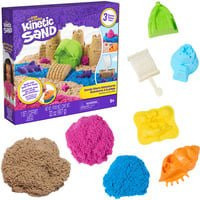 Spin Master Kinetic Sand Strand Abenteuer Set mit buntem Spielsand für Sandburgen, Piratenschiffe und Meerjungfrauen-Höhlen - Bild 1