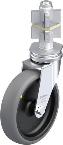 Blickle Lenkrolle LRA-TPA 100G-ELS-E07 in Schwarz und Grau mit 100 mm Rad-Durchmesser und 60 kg Tragfähigkeit - Bild 1