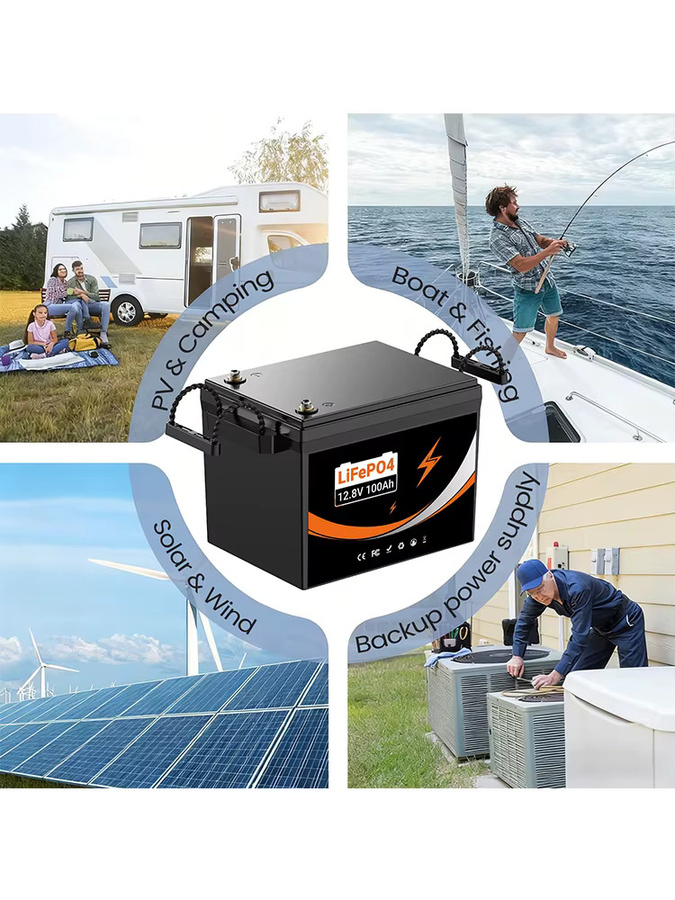 EFFIVOLT LiFePO4 Lithium-Eisen-Akku mit BMS für Heimenergiespeicher, Dreirad, Go-Kart oder Notstromversorgung, 12V 100Ah / 24V 100Ah / 48V 50Ah - Bild 8