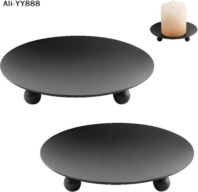 JETTING Kerzenhalter aus Eisen in Schwarz, dekorativer Säulenkerzenständer für Stumpenkerzen, minimalistisches Design für Tischdekoration - Bild 1