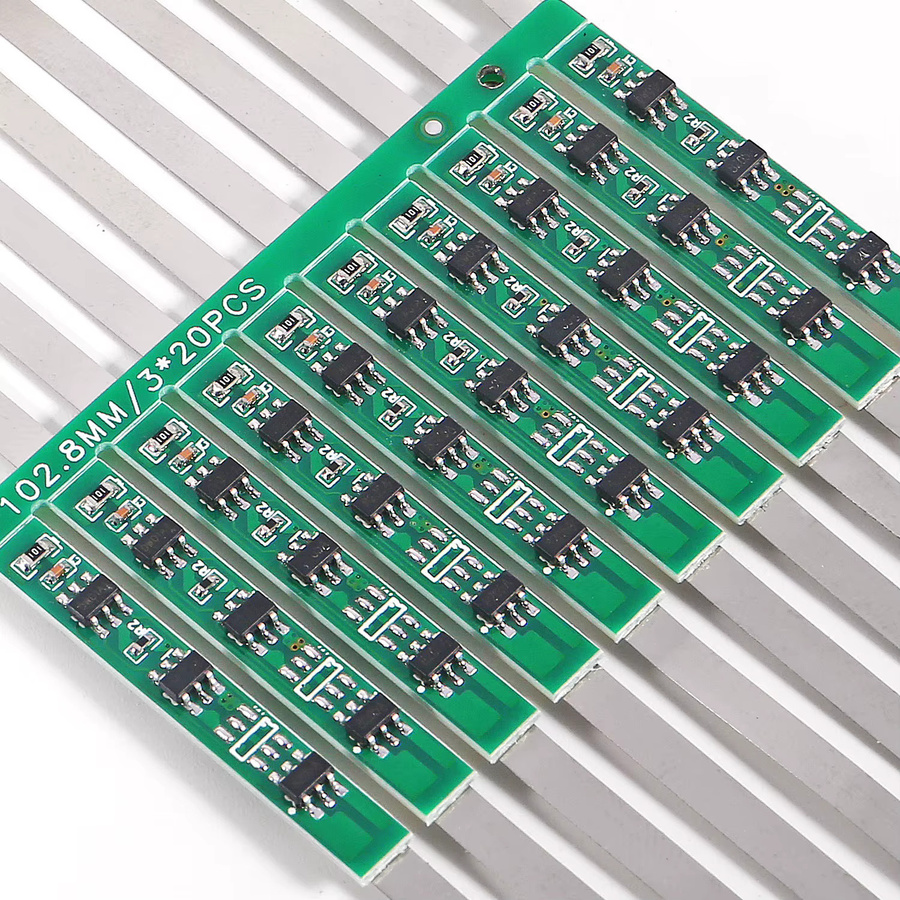10 Stück AOKIN Li-Ion BMS PCM Batterieschutzplatine für 18650 Lithium-Ionen-Akkus, 1S 3,7 V, 3A/5-6A, Farbe: Grün - Bild 2