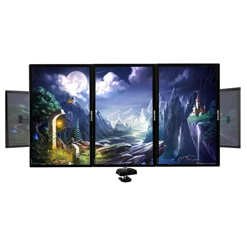 Desktop-Monitorhalterung aus Aluminiumlegierung in Schwarz - Bild 2