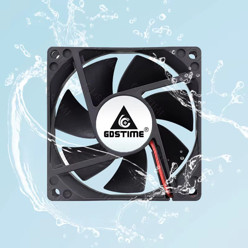 Gdstime Industrieller Ultraschall-Luftbefeuchter DC 12 V, Wasserdichter Ultraschall-Vernebler für Kühlkühler im Außenbereich, Schwarz - Bild 2
