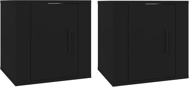 vidaXL TV-Wandschränke Set aus 2 Stück in Schwarz für dein Wohnzimmer, B/T/H: 40 x 34,5 x 40 cm - Bild 1