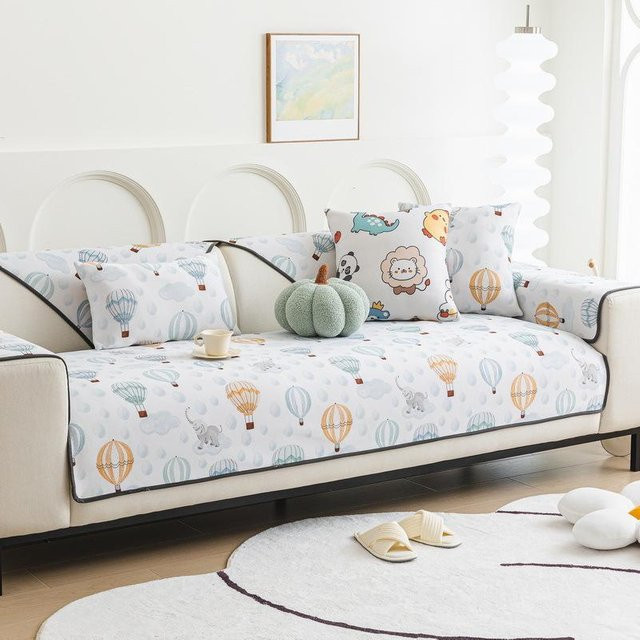 Rutschfestes Sommer Eis Seide Sofa Kissen mit Cartoon Muster in Multicolour, Breite: 70 cm, Breite: 70 cm - Bild 1
