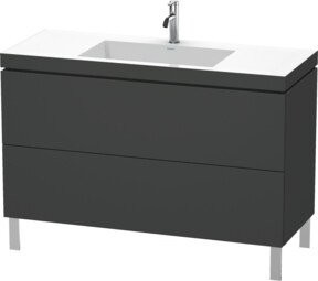 Duravit Waschtischunterschrank L-Cube c-bonded in Graphit, B/T: 120 x 48 cm, 1 HL, 2 Auszüge - Bild 1