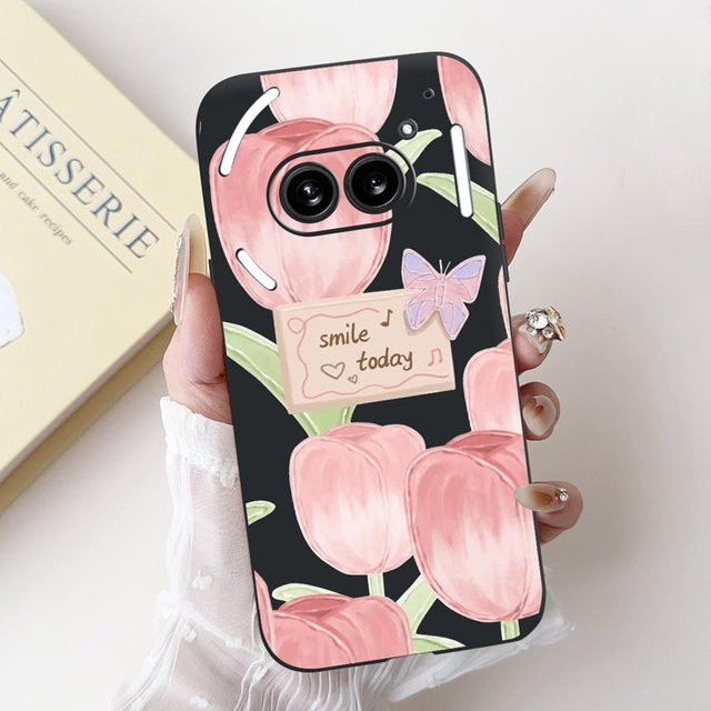 Schutzhülle für Nothing Phone 2A und Nothing Phone 2A Plus aus weichem Silikon in Schwarz mit niedlichen Cartoon-Motiven - Bild 1