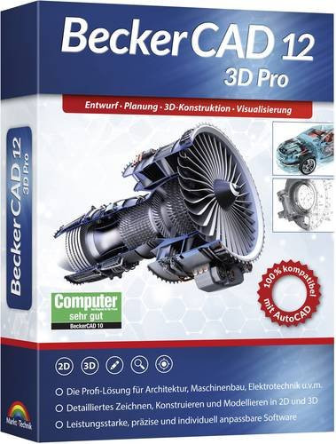 BeckerCAD 12 3D PRO Vollversion für Windows, 1 Lizenz CAD-Software für Design und Konstruktion - Bild 1
