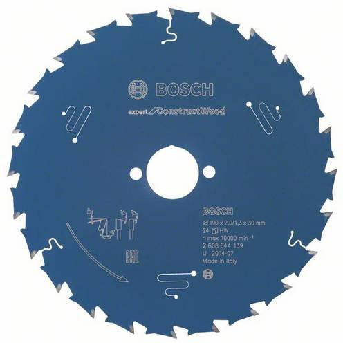 Bosch Kreissägeblatt Expert for Construct Wood, Durchmesser: 190 mm, Bohrung: 30 mm, Dicke: 2,0 mm, 24 Zähne - Bild 1
