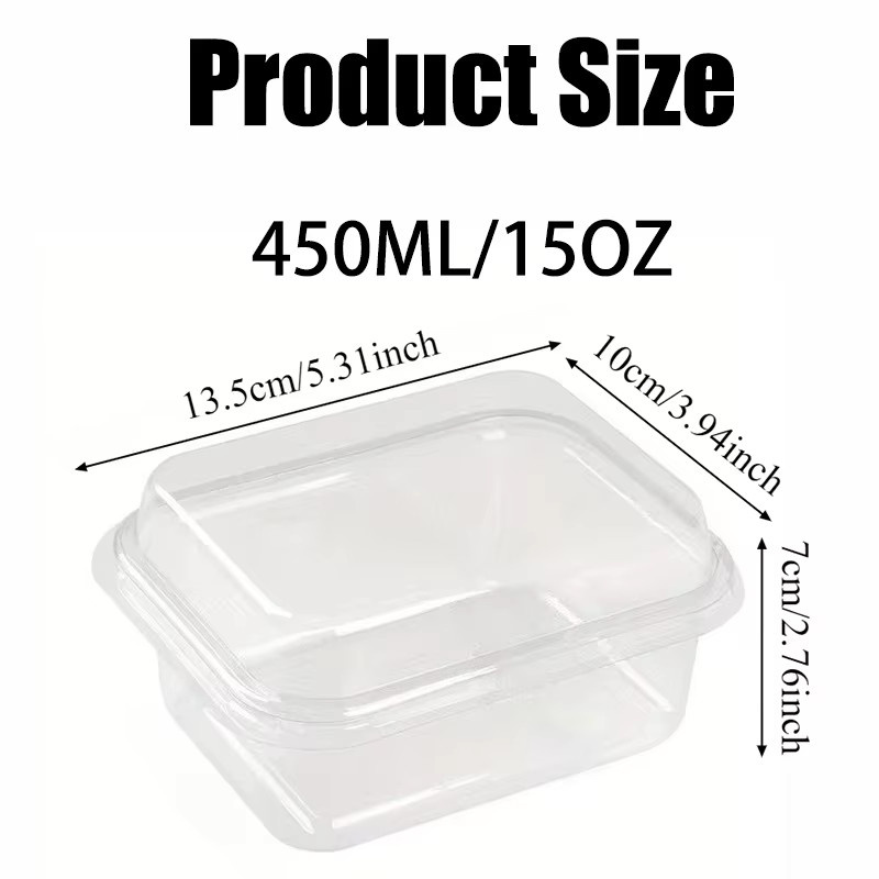 Transparente Einweg Dessertboxen aus Kunststoff für Mousse und Tiramisu, Rechteckige Kuchenboxen für Party und Hochzeit - Bild 2