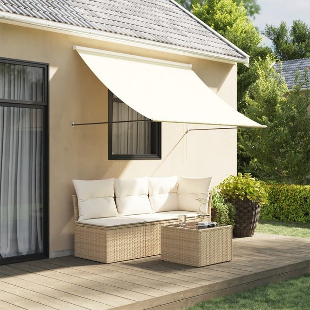 vidaXL Markise ausziehbar, Farbe: Beige, Material: Polyester und Stahl, B/H: 200 x 150 cm - Bild 2