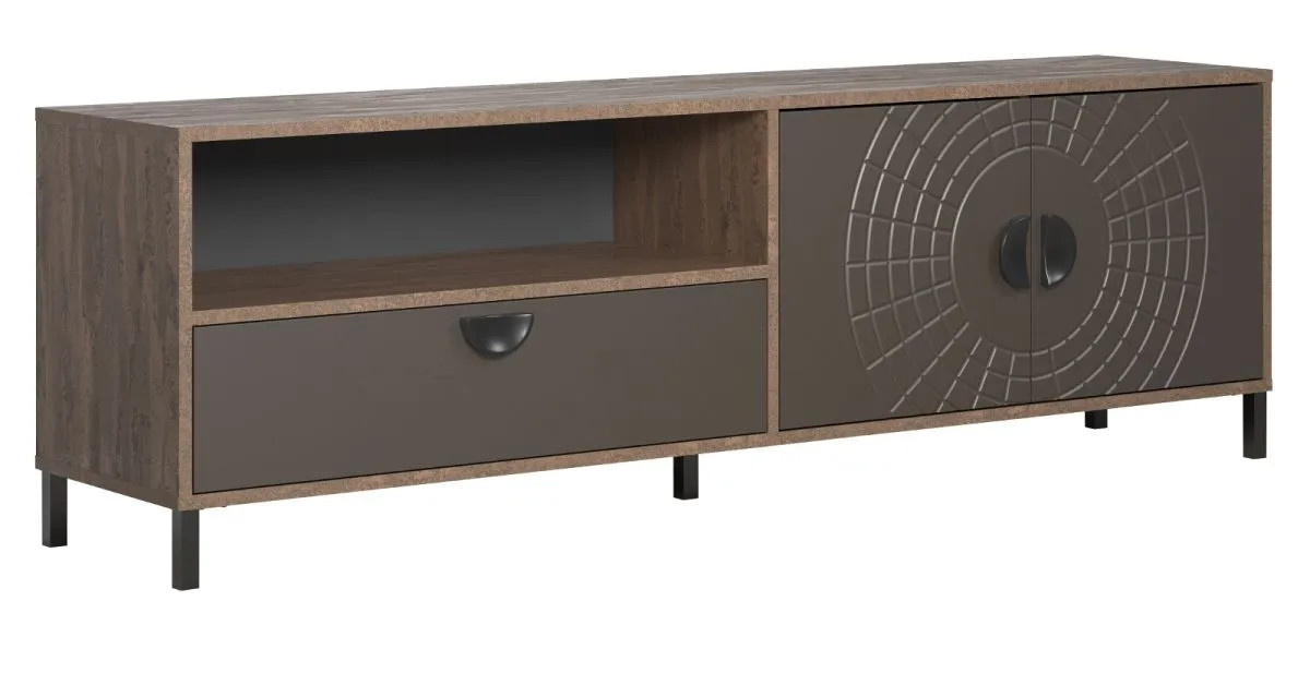 Modernes TV-Lowboard Oriana von TOP.FURN in Bronze und Rost, B/T/H: 183 x 40 x 55 cm - Bild 3