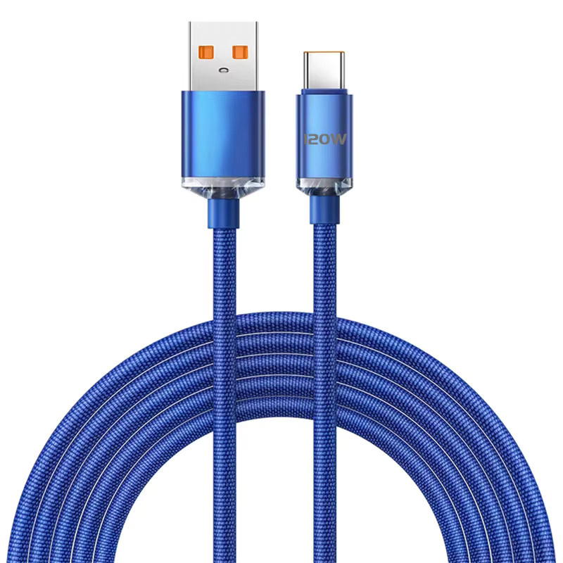 120W USB-auf-Typ-C-Ladekabel für Huawei Xiaomi Samsung VIVO in Lila mit Schnelllade- und Datenübertragungsfunktion - Bild 6