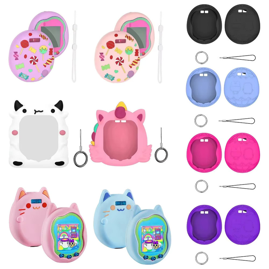 ALLOYSEED Silikon-Schutzhülle für Tamagotchi Uni 2023 mit Fingerband, weiche und kratzfeste Abdeckung - Bild 2
