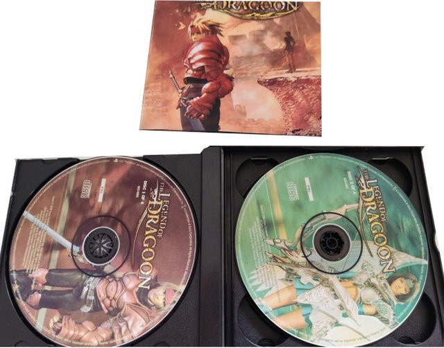 PS1 The Legend of Dragoon PAL Kopie-Spielmodul für Station 1 in Schwarz mit Retro-Videospiel-Zubehör - Bild 1