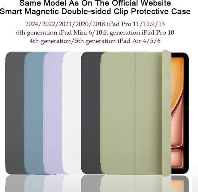 Smart Folio Hülle für Apple iPad Pro M4, iPad Air M2/M3, iPad Mini 7/6 und iPad 10. Generation in Purple - Bild 1