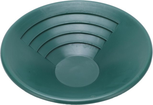 Goldwaschpfanne mit ABS-Goldsieb und Klassierer in Grün-Grau, Durchmesser: 26 cm - Bild 1