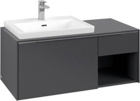 Villeroy & Boch Waschtischunterschrank Subway 3.0 mit Becken links, Grau Matt, B/T/H: 100,1 x 42,25 x 51,6 cm - Bild 1