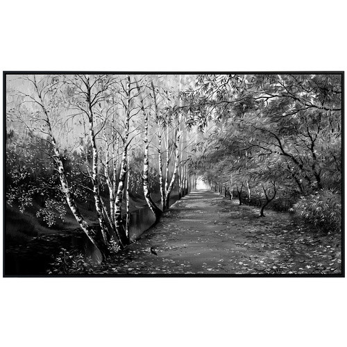 papermoon Infrarotheizung EcoHeat Waldweg in Schwarz und Weiss mit Matt-Effekt und App-Steuerung - Bild 2