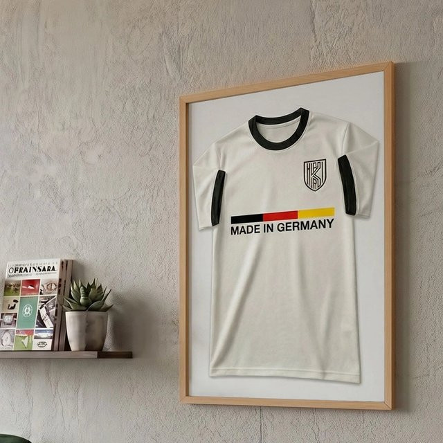 K-Möbel Echtholz Trikot Rahmen Braun für Kindertrikots und Fan Shirts, Breite: 50 cm, Höhe: 70 cm - Bild 1