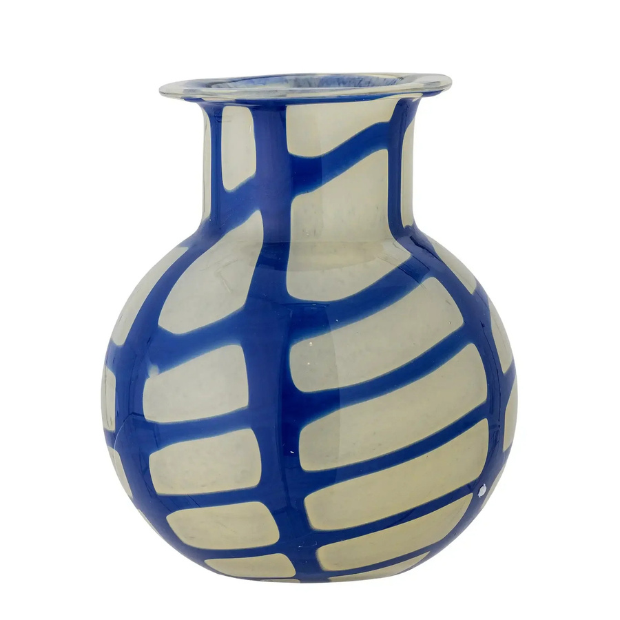 Bloomingville Vase Kiran aus Glas in Blau für deinen skandinavischen Wohnstil, Höhe: 19 cm - Bild 1