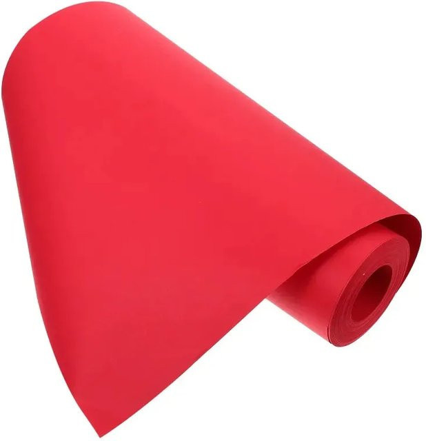 Rotes Kraftpapier und Wabenpapier als recycelbare Polsterfolie für Umzug, Versand und Verpackung - Bild 1