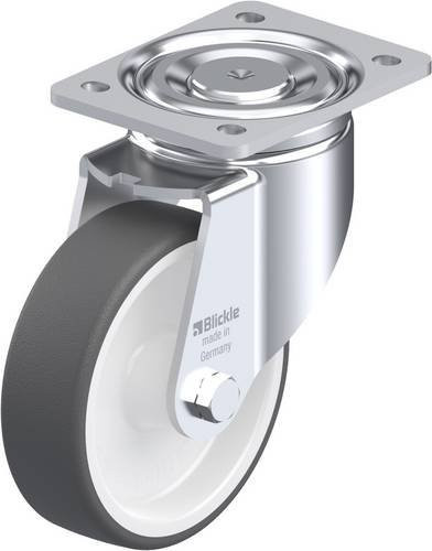 Blickle Lenkrolle LH-POTH 150G mit Schraubplatte, Rad-Durchmesser: 150 mm, Tragfähigkeit: 500 kg, Grau/Weiß - Bild 1
