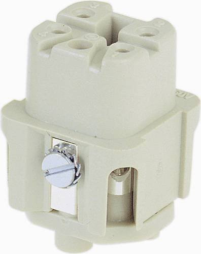 Harting Han A 16 Buchseneinsatz mit PE Schrauben, Farbe: Grau, Artikelnummer: 09 20 016 2812 - Bild 1