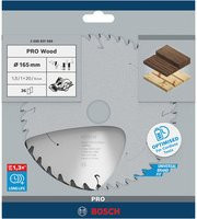 Bosch Hartmetall Kreissägeblatt Standard for Wood für Akkusägen mit 36 Zähnen, Durchmesser: 165 mm, Bohrung: 20 mm - Bild 2